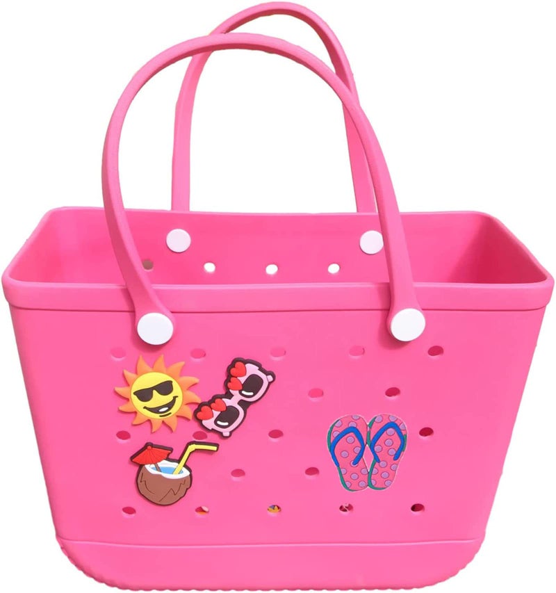 Lckaey Oversized rubber beach bag Accessories PVC Rubber Inserts Charms for Bogg Bag Totes Y064Figure 19 - Image 2